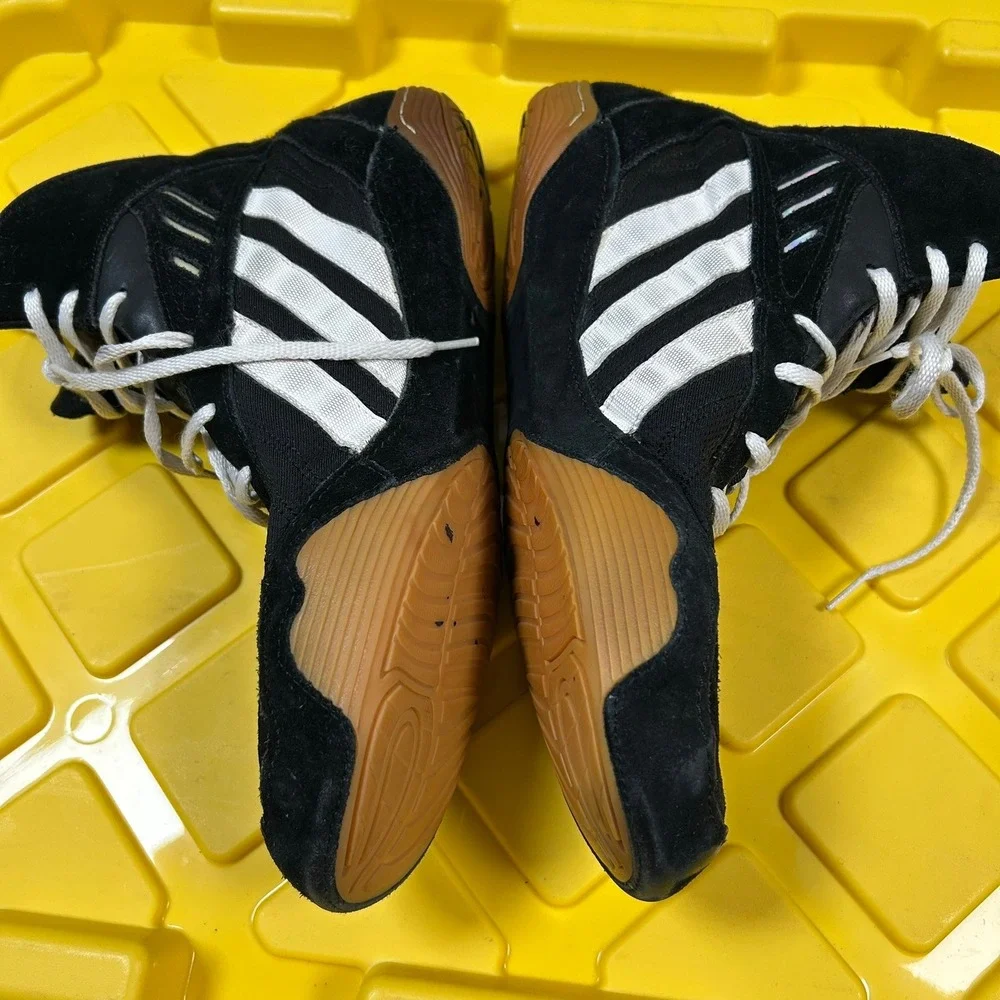 Adidas Pretereo Wrestling Shoes Size 12 Black 2002 145949 High Top Gum Sole